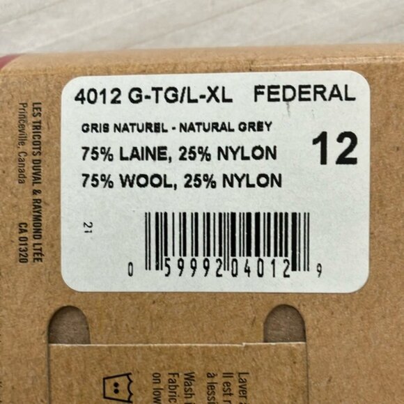 NWT wool Gray Casual Crew Socks sock size XL - Picture 5 of 10